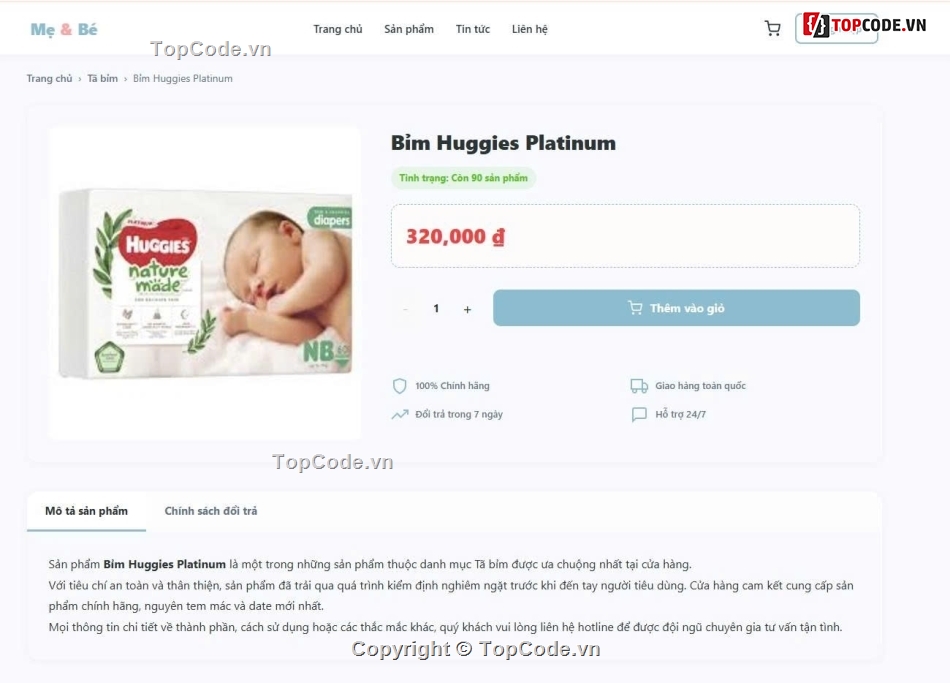 web,web shop,web mẹ và bé